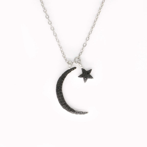 Buy 925 Sterling Silver Jewellery Moon Pendant with Chain