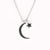 Buy 925 Sterling Silver Jewellery Moon Pendant with Chain