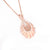 925 Sterling Silver Rose Gold Floral Pendant With Earring