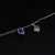 Buy Aquamarine Blue Stone Anklet 925 Sterling Silver jewellery for women