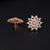 Buy Flower Shaped CZ Rose Gold Stud 925 Sterling Silver jewellery for women