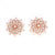 Buy Flower Shaped CZ Rose Gold Stud 925 Sterling Silver jewellery for women