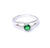 Sterling Silver Rhodium Emerald Ring - Auriann