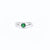 Sterling Silver Rhodium Emerald Ring - Auriann