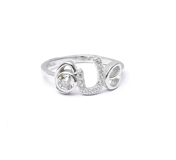 Sterling Silver Heart Love Ring - Auriann