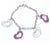 Sterling Silver Four Hanging Heart Bracelet - Auriann