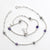 925 Sterling Silver Designer Purple Stone Anklet