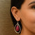 Buy Ruby Hanging Earring 925 Sterling Silver jewellery for women