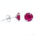 Silver Ruby Stud  Earring - Auriann