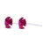 Silver Ruby Stud  Earring - Auriann