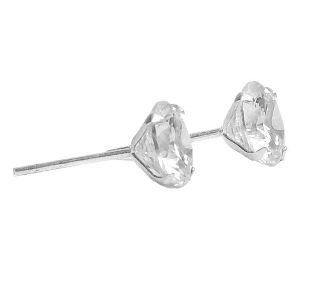 Round Silver CZ Stud - Auriann