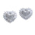 Sterling Silver Heart Shaped Bugset Tops - Auriann