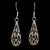 RITI- Oxidised Sterling Silver Hanging Drops Earrings - Auriann