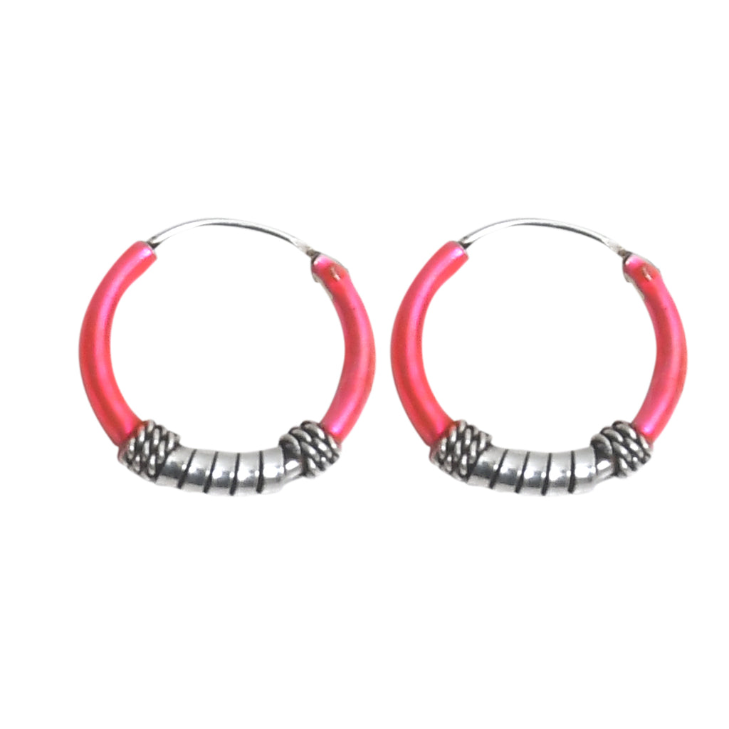 RITI- Sterling Silver Oxy Enamel Pink Bali - Auriann