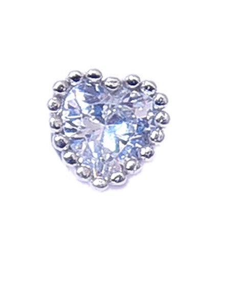 Single Silver Heart Shape Stud - Auriann