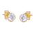 Sterling Silver Gold Plated Swarovski Stud - Auriann