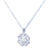 Silver Halo Flower Pendant With Chain - Auriann