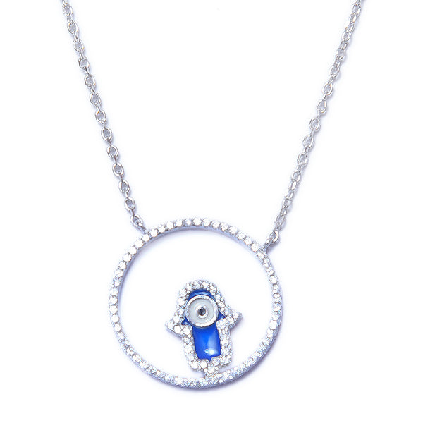 Sterling Silver Mini Circle Pendant with Chain - Auriann