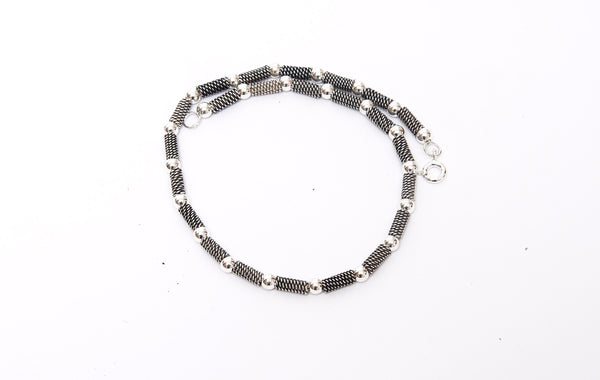 Single Antique Italian Silver Anklet - Auriann