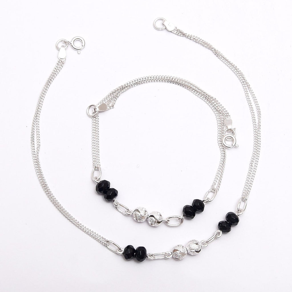 Buy 925 Sterling Silver jewellery Double Chain Anklet