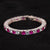 925 Sterling Silver CZ Ruby Bangle