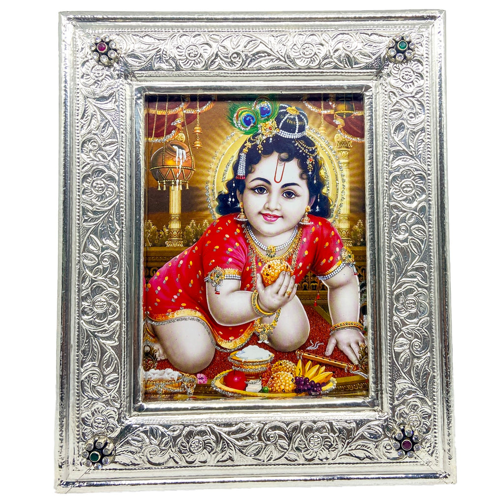 Buy 925 Sterling Silver Laddoo Gopal Photo frame